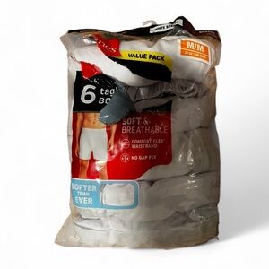 Hanes Men's Soft White Boxer Briefs